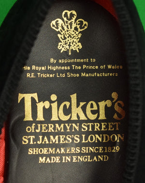 "Tricker's Of Jermyn Street Black Velvet Fox-Mask Slippers" Sz: 9.5 UK/ 10.5 US