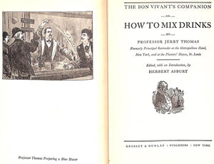 "The Bon Vivant's Companion Or How To Mix Drinks" 1934 THOMAS, Professor Jerry