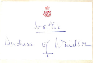 "The Heart Has Its Reasons' The Memoirs of The Duchess of Windsor" 1956 (Signed!)