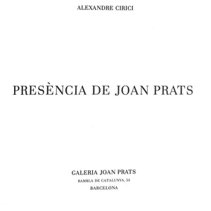 Presencia de Joan Prats
