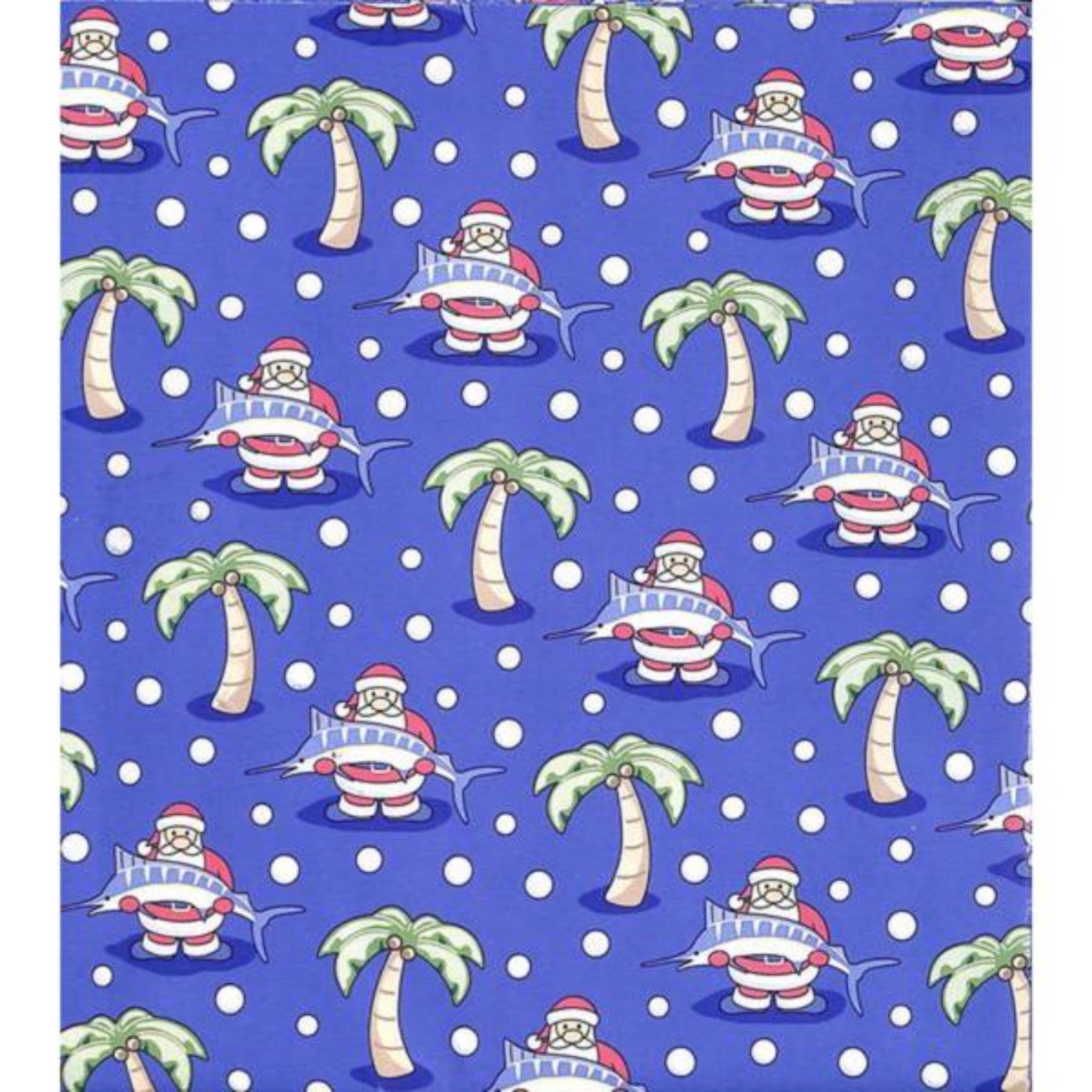 VV Santa & Sailfish Xmas Gift Wrap Paper