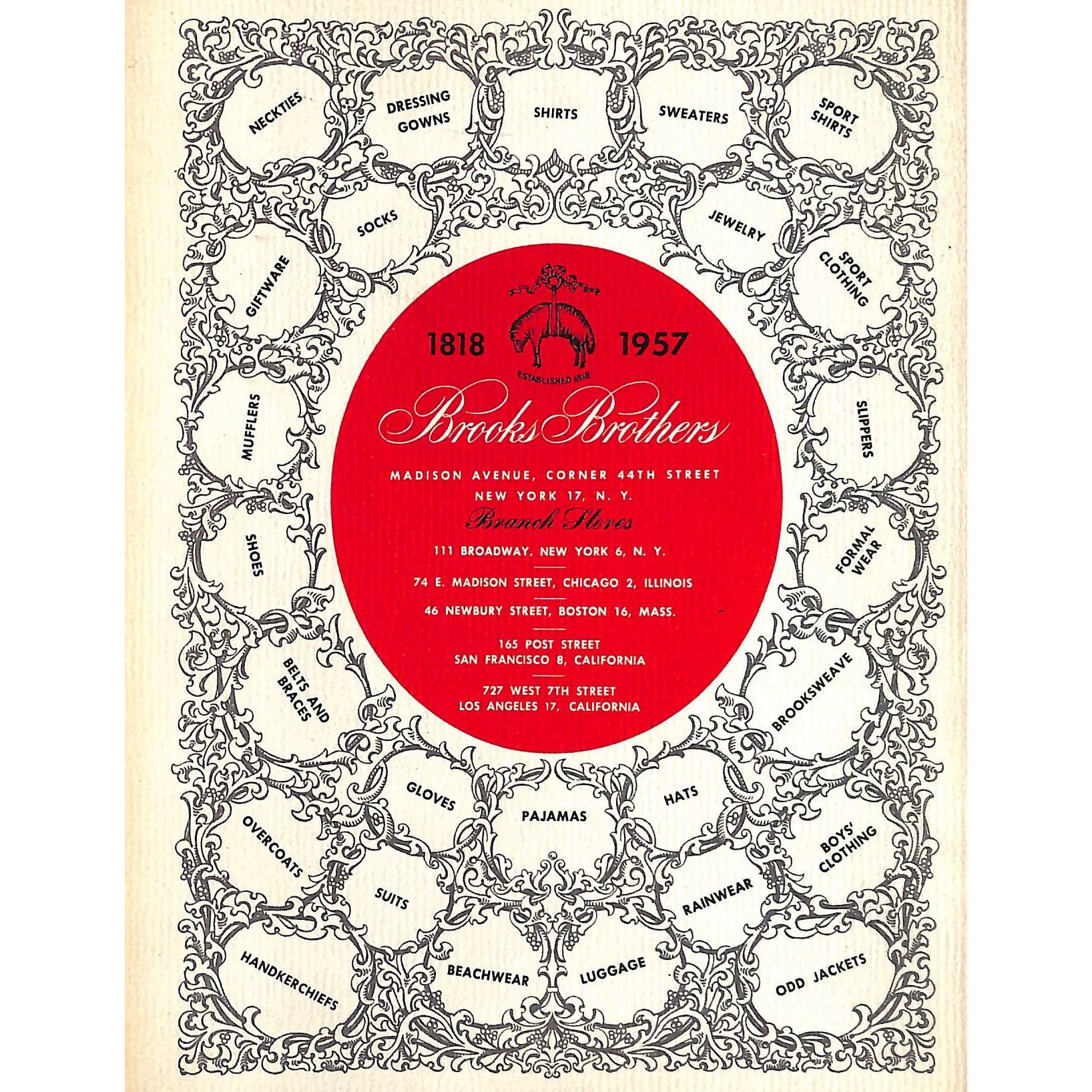 Brooks Brothers Gifts for Men & Boys; Christmas 1957 (SOLD)