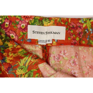 Steven Stolman Glazed Chintz Floral Print Slacks Sz: 10