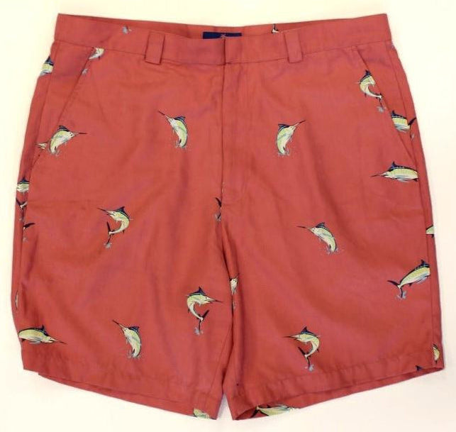 Men's Swordfish Print Shorts/ Trunks Sz: 38"W