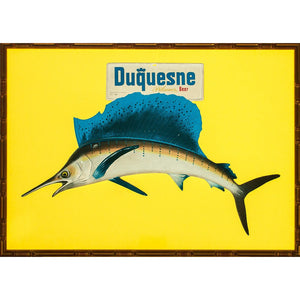 Sailfish Advert Sign For Duquesne Pilsener Beer