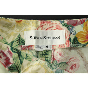 Steven Stolman Glazed Floral Chintz Slacks Sz: 4