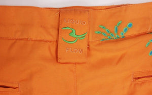 Liquid Flow Orange Crab Print Shorts/Trunks Sz: 40"W