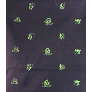 Chipp Irish Moygashel Linen w/ Lime Green Embroidered Big Game Animals