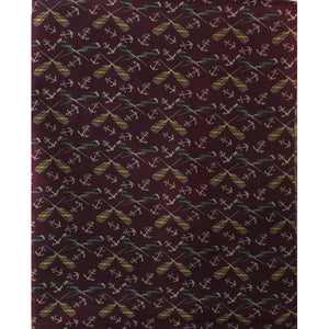Cross Oars & Anchors on Plum Colored Fabric