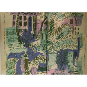 Cote d'Azur Colored Screen Print Twill Fabric for J.H. Thorp