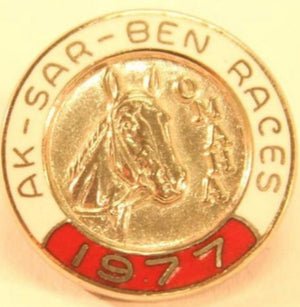 "Ak-Sar-Ben Races 1977 Pin"