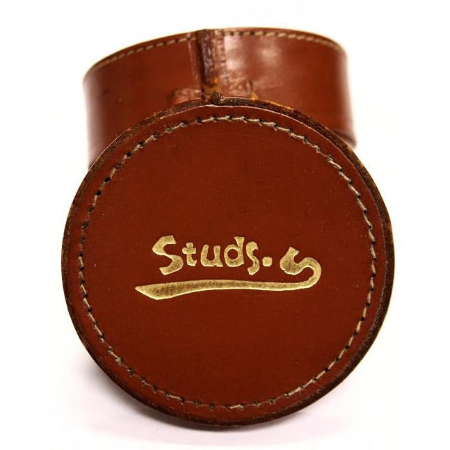 Studs Leather Circular Case