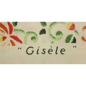 Vintage Gisele Glazed Chintz Fabric w/ Floral & Butterfly Pattern