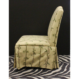 Children's Slipper Chair w/ Bamboo Print Fabric