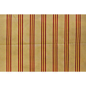 Brooks Brothers English Silk Neckwear Fabric w/ Gold & Burgundy Regimental Stripes on Taupe Ground
