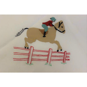 Vintage Table Cloth with HorseFarm & Horse Jumper
