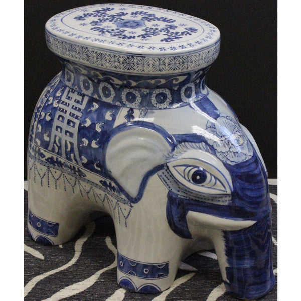 Porcelain Chinoiserie Elephant