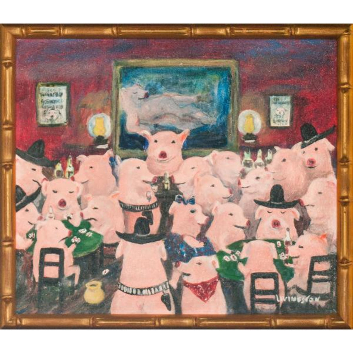 "Piglets Saloon" Oil on Canvas (SOLD)
