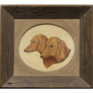 "Pair Of Dachshunds" Oil on Canvas (SOLD)