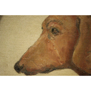 "Pair Of Dachshunds" Oil on Canvas (SOLD)