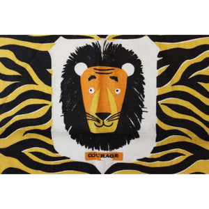 Lion "Courage" Print Fabric by Tammis Keefe