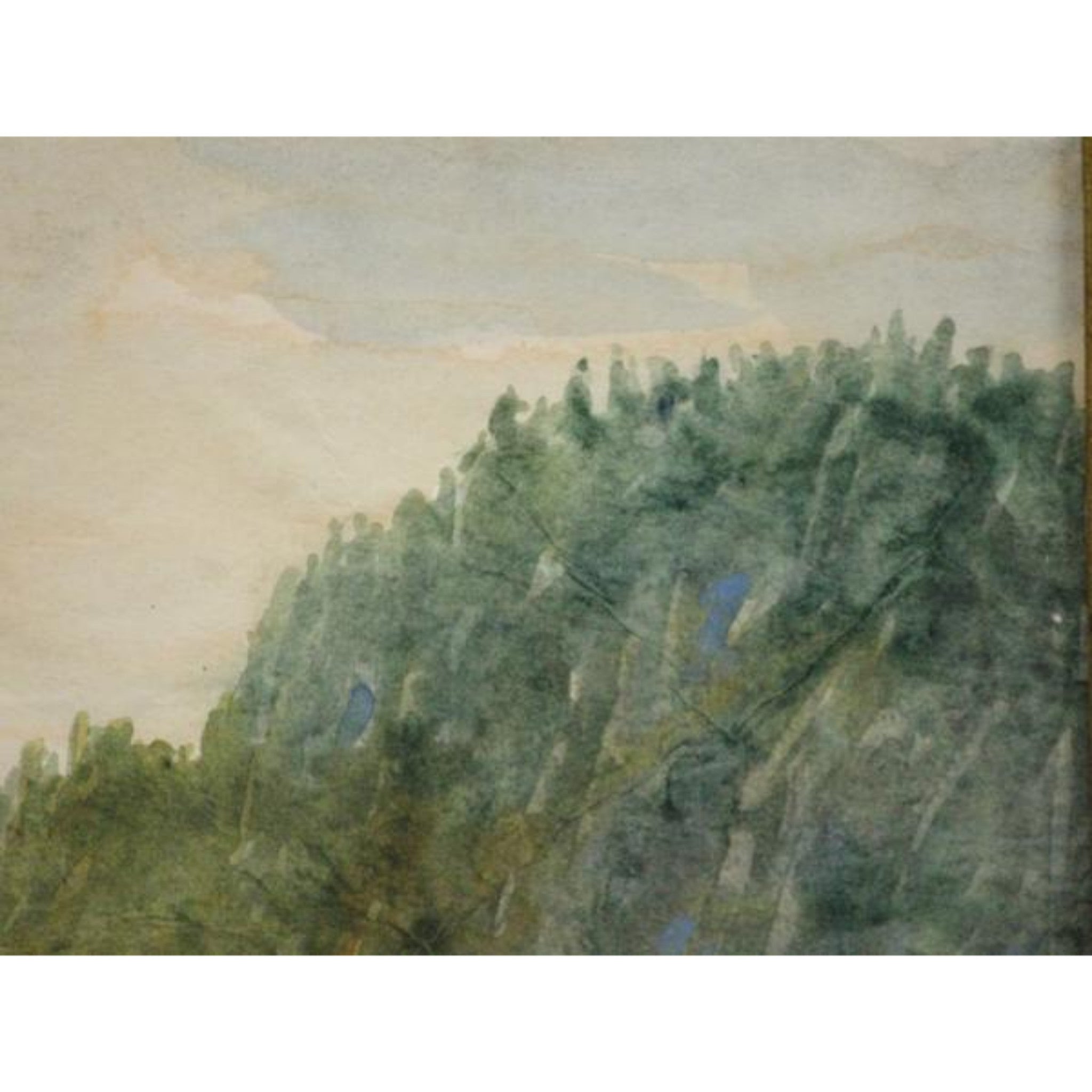 "Fishermen On Great Sacandaga Lake" Watercolor by B.M. Kremitske