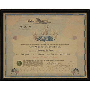 TWA Skyliner Certificate