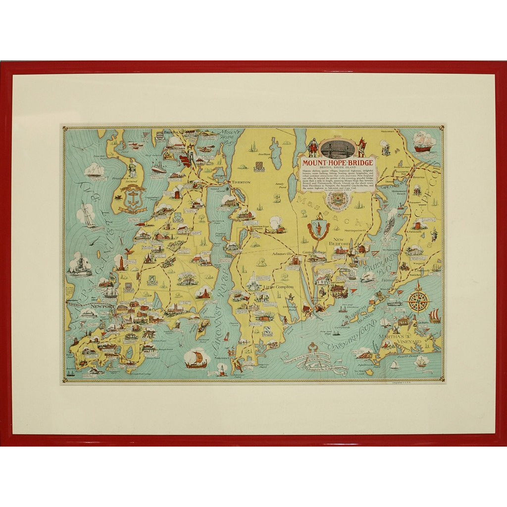 Rhode Island Map, 1933