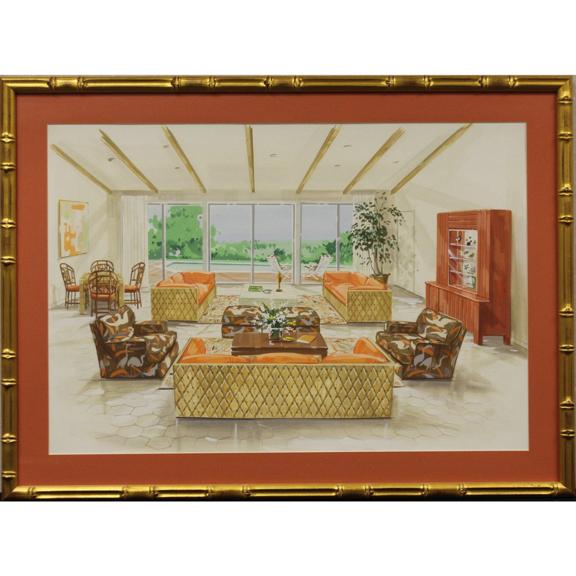 Tropical-Inspired Retro Living Room