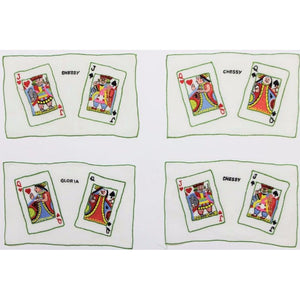 Set of 4 'Chessy Playing Cards' Cocktail Napkins