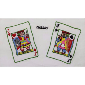 Set of 4 'Chessy Playing Cards' Cocktail Napkins