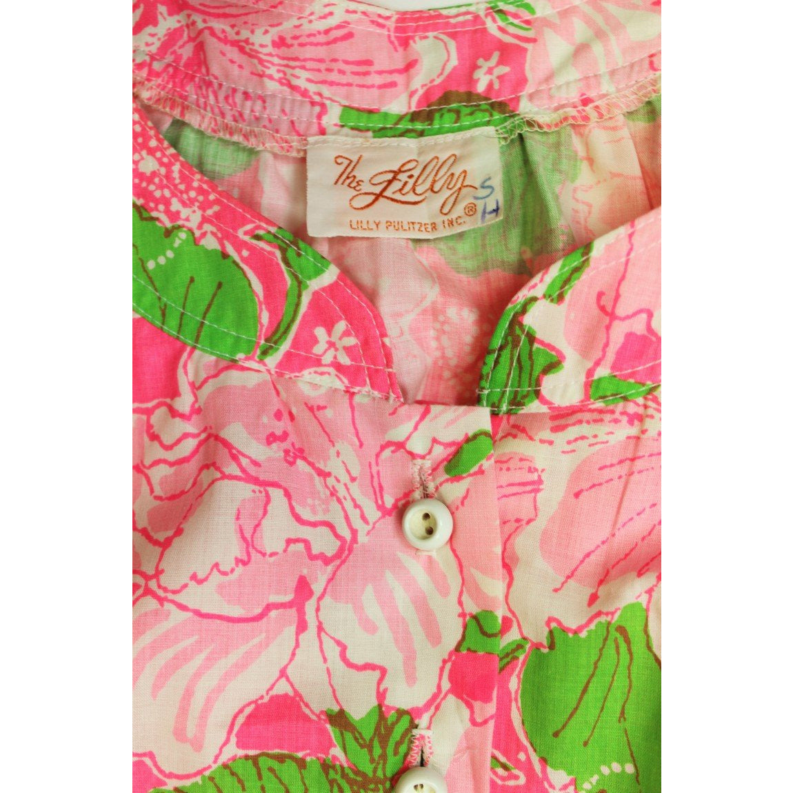 Lilly Pulitzer Sundress w/ Lime Green Leaves & Bright Pink Floral Pat Lilly Pulitzer Sundress w/ Lime Green Leaves & Bright Pink Floral Pat