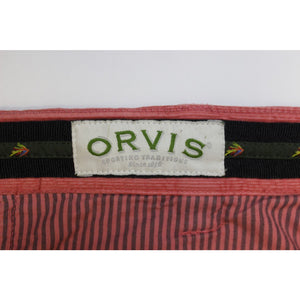 Orvis 'Ack Red Pinwale Cords Sz: 40"W