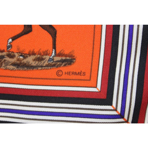 Hermes of Paris Equestrian Motif Silk Pochette