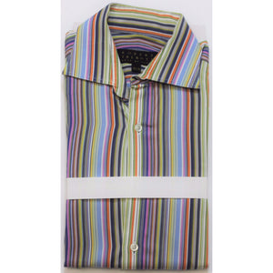 Robert Talbot Multicolor Stripe Shirt Sz: 15 1/2-36
