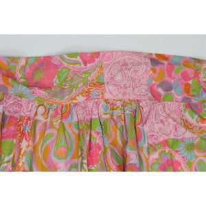 Key West Multicolor Tropical Floral & Paisley Print Glazed Fabric
