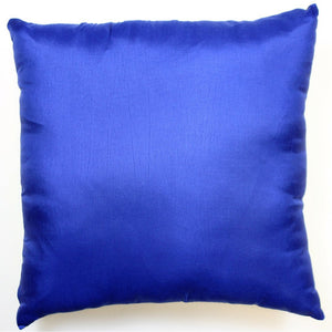 Royal Blue & Yellow Racing Stripe Silk Pillow