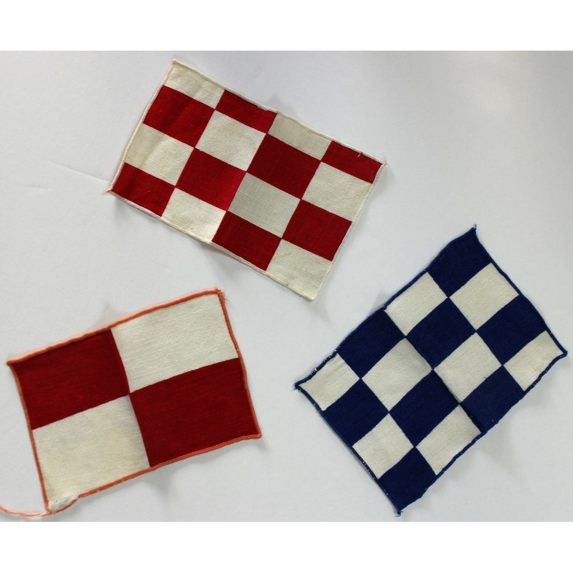 3pc Nautical Navy & Red Flag Cocktail Napkins
