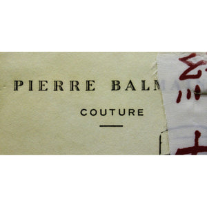 Pierre Balmain Couture No.61 Kow. Loon. K. Ja