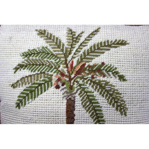 Needlepoint 'Palm Tree' Pillow
