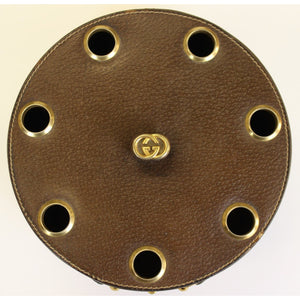 Gucci 7 Pipe Leather Holder w/ Brass Horsebit
