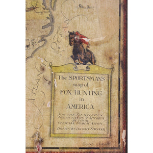 The Sportsman's Map of Fox Hunting in America Cocktail Tray