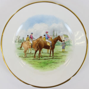 Pair of English 'Racehorse' Dinner Plates