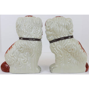Pair of Porcelain Staffordshire Spotted Spaniels