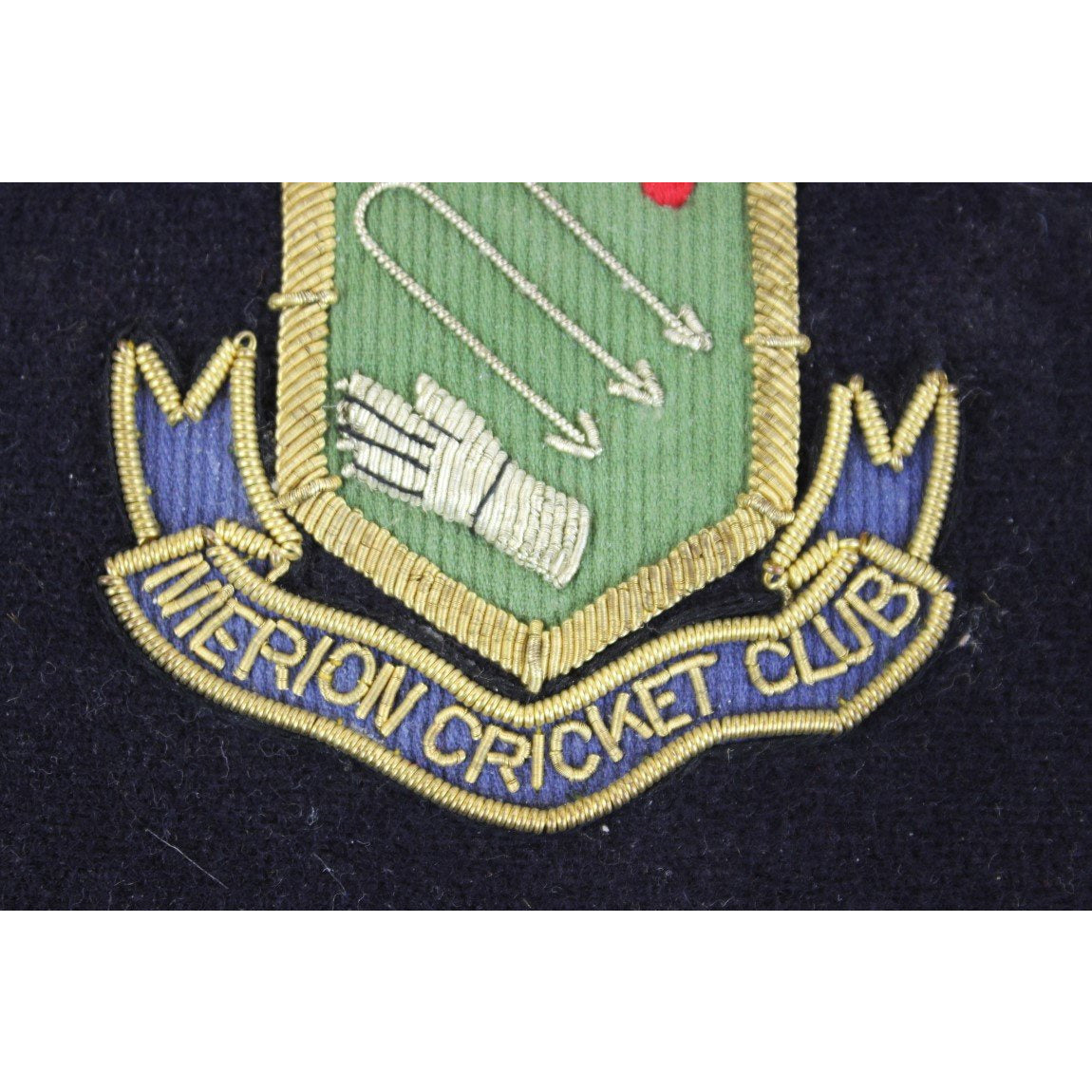 Merion Cricket Club Bullion Blazer Badge on Felt