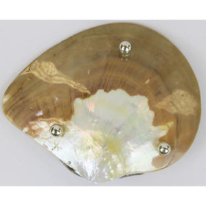"Mother Of Pearl Caviar Plate w/ Sterling Silver Sturgeon" (SOLD)