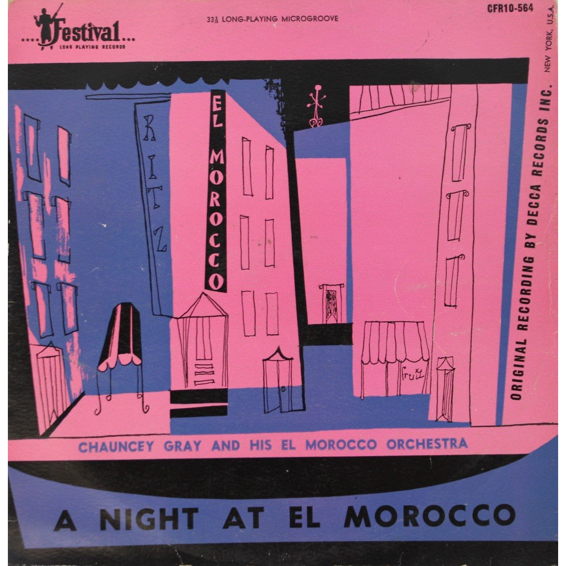 A Night at El Morocco LP w/ Chauncey Gray and His Orchestra