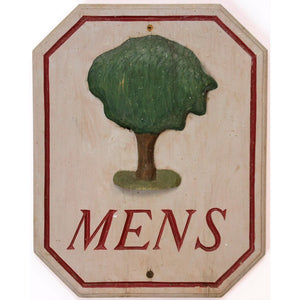 Burning Tree Country Club Wood Men's Locker Room Sign