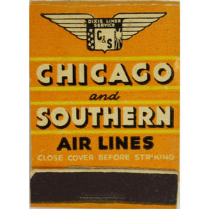 Chicago & Southern Airlines Matchbook