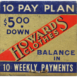Howard's Clothes Matchbook